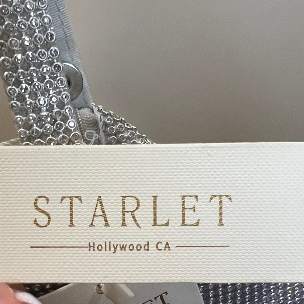Starlet | Silver Rhinestone Mini Bag - Picture 3 of 13